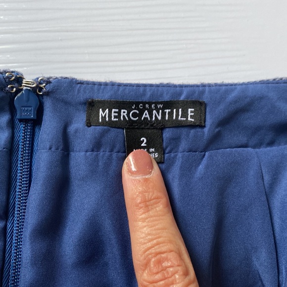 J. Crew Mercantile Women's Blue Plaid Ruffle Mini Skirt, Size 2 - Picture 4 of 5